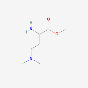 molecular formula C7H16N2O2 B13618180 Methyl 2-amino-4-(dimethylamino)butanoate 