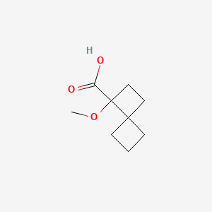 molecular formula C9H14O3 B13618198 1-Methoxyspiro[3.3]heptane-1-carboxylic acid 