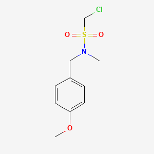 molecular formula C10H14ClNO3S B13618216 1-Chloro-n-(4-methoxybenzyl)-n-methylmethanesulfonamide 