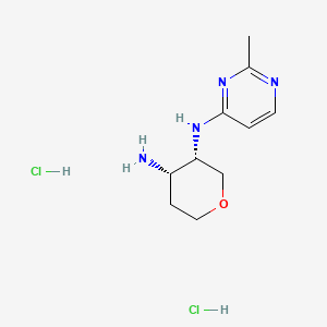 molecular formula C10H18Cl2N4O B13618242 rac-(3R,4R)-N3-(2-methylpyrimidin-4-yl)oxane-3,4-diamine dihydrochloride, cis 