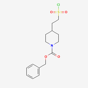 molecular formula C15H20ClNO4S B13618264 Benzyl 4-(2-(chlorosulfonyl)ethyl)piperidine-1-carboxylate 