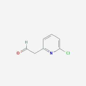 molecular formula C7H6ClNO B13618301 2-(6-Chloropyridin-2-yl)acetaldehyde 