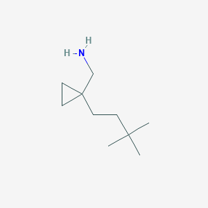 molecular formula C10H21N B13618333 (1-(3,3-Dimethylbutyl)cyclopropyl)methanamine 