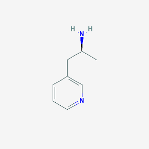 molecular formula C8H12N2 B13618362 (2S)-1-(pyridin-3-yl)propan-2-amine 