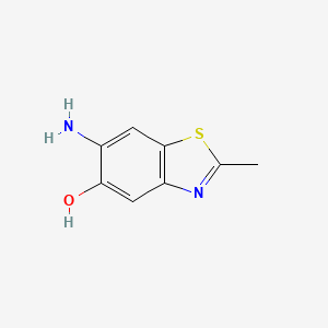 molecular formula C8H8N2OS B13618394 6-Amino-2-methylbenzo[d]thiazol-5-ol 