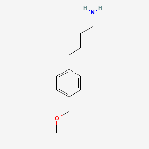 molecular formula C12H19NO B13618457 4-(4-(Methoxymethyl)phenyl)butan-1-amine 