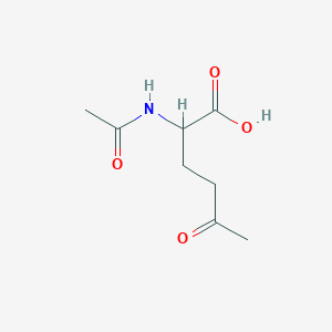 molecular formula C8H13NO4 B13618469 2-Acetamido-5-oxohexanoic acid CAS No. 92403-06-0