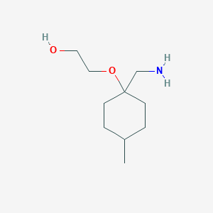 molecular formula C10H21NO2 B13618476 2-((1-(Aminomethyl)-4-methylcyclohexyl)oxy)ethan-1-ol 