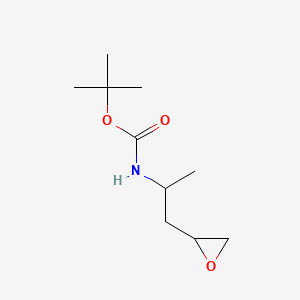 molecular formula C10H19NO3 B13618485 tert-butylN-[1-(oxiran-2-yl)propan-2-yl]carbamate 