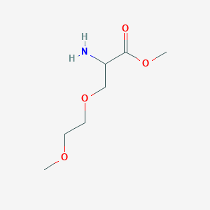molecular formula C7H15NO4 B13618496 Methyl o-(2-methoxyethyl)serinate 