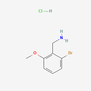 molecular formula C8H11BrClNO B13618500 1-(2-Bromo-6-methoxyphenyl)methanaminehydrochloride 