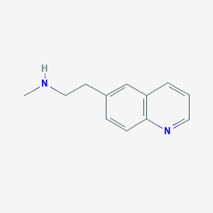 molecular formula C12H14N2 B13618503 Methyl[2-(quinolin-6-yl)ethyl]amine 
