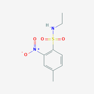 molecular formula C9H12N2O4S B13618528 N-Ethyl-4-methyl-2-nitrobenzene-1-sulfonamide CAS No. 89840-91-5