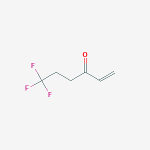 molecular formula C6H7F3O B13618555 6,6,6-Trifluorohex-1-en-3-one CAS No. 62333-52-2