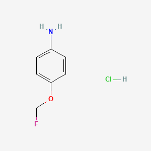 molecular formula C7H9ClFNO B13618575 4-(Fluoromethoxy)aniline hydrochloride 