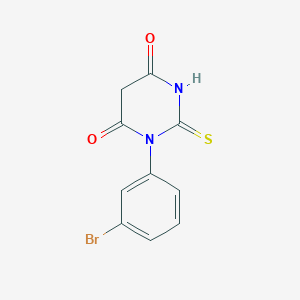 molecular formula C10H7BrN2O2S B1361858 1-(3-Bromophenyl)-2-sulfanylidene-1,3-diazinane-4,6-dione 