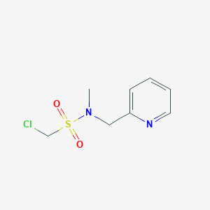 molecular formula C8H11ClN2O2S B13618607 1-chloro-N-methyl-N-(pyridin-2-ylmethyl)methanesulfonamide 