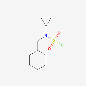 molecular formula C10H18ClNO2S B13618622 N-(cyclohexylmethyl)-N-cyclopropylsulfamoyl chloride 