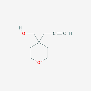 molecular formula C9H14O2 B13618670 [4-(Prop-2-yn-1-yl)oxan-4-yl]methanol 