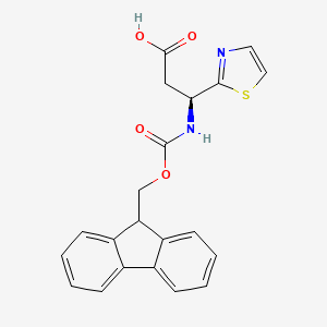molecular formula C21H18N2O4S B13618674 Fmoc-(S)-|A-2-Thiazolepropanoic acid 