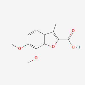 molecular formula C12H12O5 B1361871 6,7-Dimethoxy-3-methyl-1-benzofuran-2-carboxylic acid CAS No. 63445-53-4