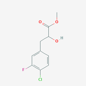 molecular formula C10H10ClFO3 B13618758 Methyl 3-(4-chloro-3-fluorophenyl)-2-hydroxypropanoate 