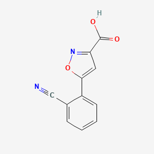 molecular formula C11H6N2O3 B13618759 5-(2-Cyanophenyl)-1,2-oxazole-3-carboxylic acid 