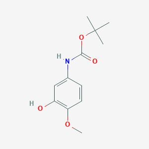 molecular formula C12H17NO4 B13618812 tert-butyl N-(3-hydroxy-4-methoxyphenyl)carbamate 