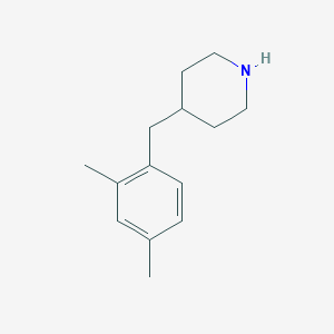 molecular formula C14H21N B13618821 4-(2,4-Dimethylbenzyl)piperidine 