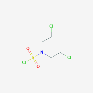 molecular formula C4H8Cl3NO2S B13618860 N,N-Bis(2-chloroethyl)sulfamoyl chloride CAS No. 24590-55-4