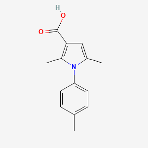 molecular formula C14H15NO2 B1361887 2,5-二甲基-1-(4-甲基苯基)-1H-吡咯-3-羧酸 CAS No. 3807-57-6