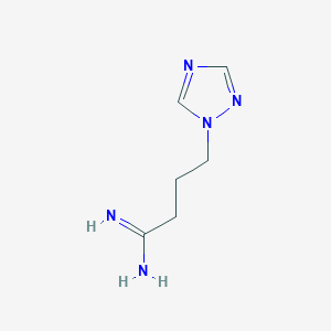 molecular formula C6H11N5 B13618899 4-(1H-1,2,4-triazol-1-yl)butanimidamide 