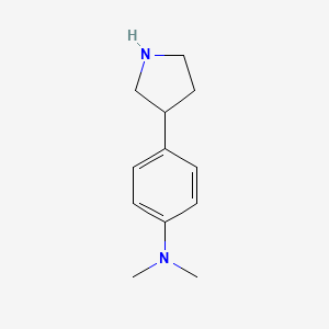 molecular formula C12H18N2 B13618911 N,N-dimethyl-4-(pyrrolidin-3-yl)aniline 