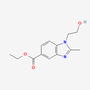 molecular formula C13H16N2O3 B1361895 1-(2-羟乙基)-2-甲基-1H-苯并咪唑-5-甲酸乙酯 CAS No. 299927-12-1