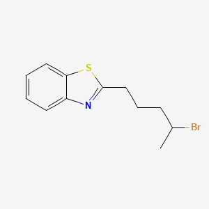 molecular formula C12H14BrNS B13618955 2-(4-Bromopentyl)benzo[d]thiazole 