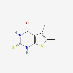 molecular formula C8H8N2OS2 B1361896 2-Mercapto-5,6-dimethylthieno[2,3-d]pyrimidin-4(3h)-one CAS No. 38201-64-8