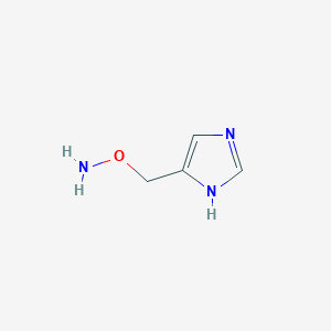 molecular formula C4H7N3O B13618963 O-[(1H-imidazol-5-yl)methyl]hydroxylamine 