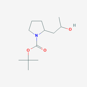 molecular formula C12H23NO3 B13618985 Tert-butyl 2-(2-hydroxypropyl)pyrrolidine-1-carboxylate CAS No. 1536327-97-5