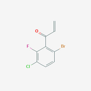 molecular formula C9H5BrClFO B13619026 1-(6-Bromo-3-chloro-2-fluorophenyl)prop-2-en-1-one 