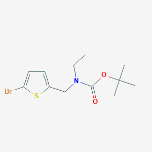 molecular formula C12H18BrNO2S B13619031 Tert-butyl ((5-bromothiophen-2-yl)methyl)(ethyl)carbamate 