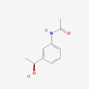 molecular formula C10H13NO2 B13619033 n-{3-[(1s)-1-Hydroxyethyl]phenyl}acetamide 