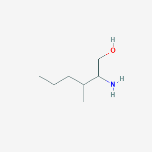 molecular formula C7H17NO B13619059 2-Amino-3-methylhexan-1-ol 