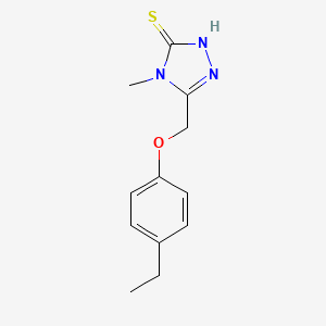 molecular formula C12H15N3OS B1361906 5-[(4-ethylphenoxy)methyl]-4-methyl-4H-1,2,4-triazole-3-thiol CAS No. 667435-97-4