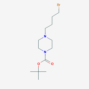 molecular formula C13H25BrN2O2 B13619068 Tert-butyl 4-(4-bromobutyl)piperazine-1-carboxylate 