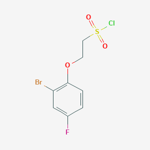 molecular formula C8H7BrClFO3S B13619075 2-(2-Bromo-4-fluorophenoxy)ethane-1-sulfonyl chloride 