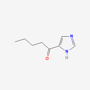 molecular formula C8H12N2O B13619115 1-(1H-imidazol-5-yl)pentan-1-one CAS No. 69393-15-3
