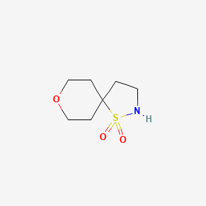 molecular formula C7H13NO3S B13619197 8-Oxa-1lambda6-thia-2-azaspiro[4.5]decane-1,1-dione 