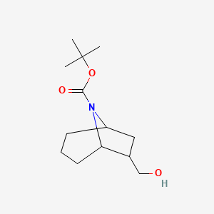 molecular formula C13H23NO3 B13619222 Tert-butyl 6-(hydroxymethyl)-8-azabicyclo[3.2.1]octane-8-carboxylate 