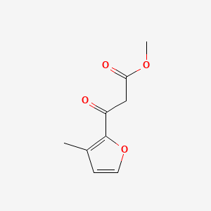 molecular formula C9H10O4 B13619266 Methyl 3-(3-methyl-2-furyl)-3-oxopropanoate CAS No. 5896-38-8
