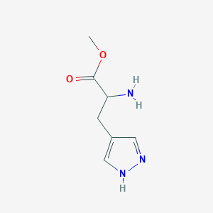 molecular formula C7H11N3O2 B13619279 methyl 2-amino-3-(1H-pyrazol-4-yl)propanoate 